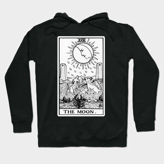 XVIII. The Moon Tarot Card Hoodie by wildtribe